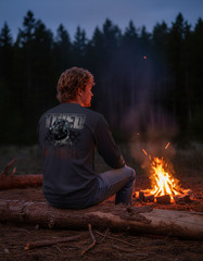 Tried & True American Lab Long Sleeve Tee T-Shirt Anchor Slate