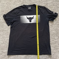 Under Armour Project Rock Mens Large HeatGear T Shirt Gym Training Black White