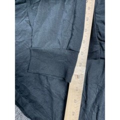 Men’s Black Full Sleeve V-Neck Ribbed Cuff Pull Over Casual T-Shirt Size XL