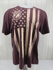 Progressive American Flat Track Motorcycle Racing Mens T-Shirt Flag Maroon XL