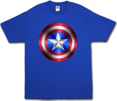 Captain America T-Shirt, Blues,100% Cotton &Blends, Adult’s & Kids Sizes
