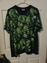 Liquid Blue Skull Pile Size Large Y2K