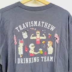 NWT Travis Mathew T-Shirt Mens Blue Bromerica Graphic Tee Size Large