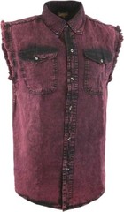 BUTTON-DOWN SLEEVELESS DENIM SHIRTS FOR MEN – 100% COTTON
