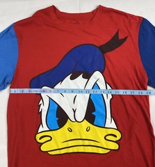 Mickey & Co Donald Duck Colorblock Tee Medium Short Sleeve Multicolor 90s Y2K