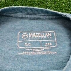 Magellan Tshirt Mens 2XL Green Teal Short Sleeve Fishing Outdoors Fishing Casual