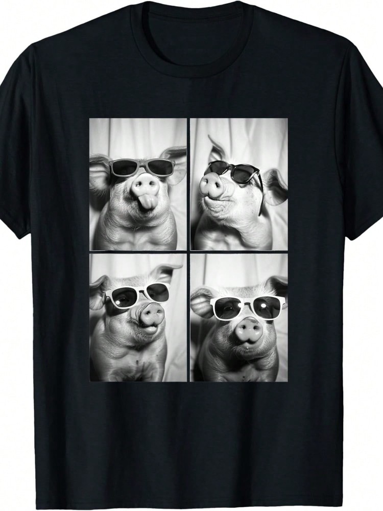 Funny Pigs With Sunglasses Cool Farm Animals Animal T-Shirt