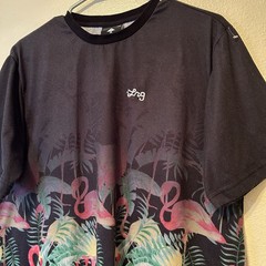 LRG Faded HOT Paradise Flamingo Summer Shirt Medium Lifted Research Group BG16