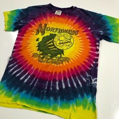 Diadora Northwest Soccer Camp Vintage Single Stitch Tie Dye Shirt Mens Medium