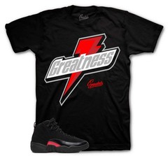 T-Shirt To Match Jordan 12 Bloodline Sneakers – Greatness Sneaker Tee
