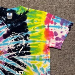 Lysergic Boombox Tie Dye Shirt Mens Medium Colortone Psychedelic Trippy Graphic