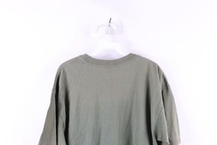 Vintage 80s Cabelas Mens Large Faded Spell Out Bass Fishing T-Shirt Olive Green