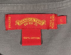 Vintage Shanghai Tang Shirt Mens Large Long Sleeve Silk Road Intrepid Travelers