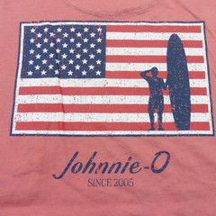 JOHNNIE O Mens M MEDIUM T SHIRT AMERICAN DREAM BANDANA PINK RED DALE 2.0 GOLF