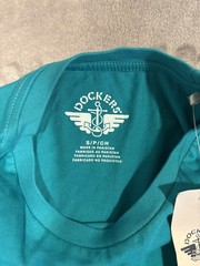 Dockers Men’s Blue Solid Crew Neck Short Sleeve T-Shirt Regular Size S