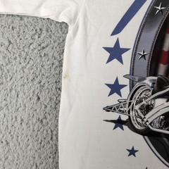 American Chopper Shirt Mens Medium White Eagle Flag Motorcycle Jet Bike Biker