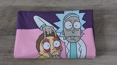 Rick and Morty Adult Swim Men’s Crew Neck Short Sleeve Shirt Size Small Purple