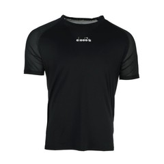 diadora Be One Ft Light Crew Neck Short Sleeve Athletic T-Shirt Mens Black Casua