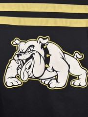 Adidas Basketball Shirt Mens M ClimaCool Lapel Bulldog Logo Black Yellow Team