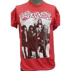 90s Remake Aerosmith Rock band Red Short Sleeve T shirt Classic NH29310