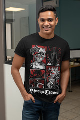 Black Clover Asta Yuno Anime Manga Tshirt Anime Manga Gift Black Shirt All Size.