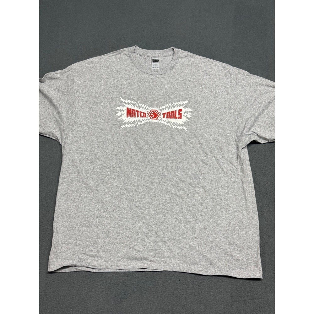NEW Matco Tool Men 2XL Heather Grey Graphic T-Shirt Short Sleeve Wrench Logo Tee