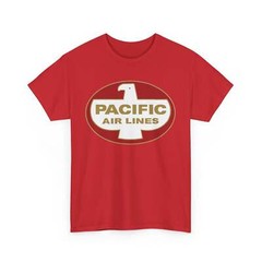 Pacific Air Lines Eagle Shield Logo Vintage West Coast Aviation T-shirt