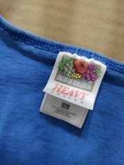 Vtg Mens Large Fruit Of The Loom Heavy Cotton Made In USA Blue Tank Top