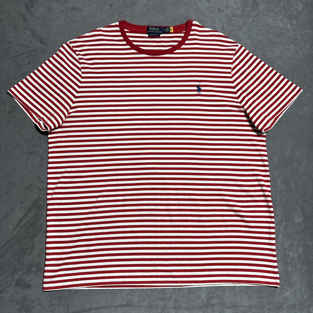 Polo Ralph Lauren Shirt Men’s XL Red White Custom Fit Slim Where’s Waldo