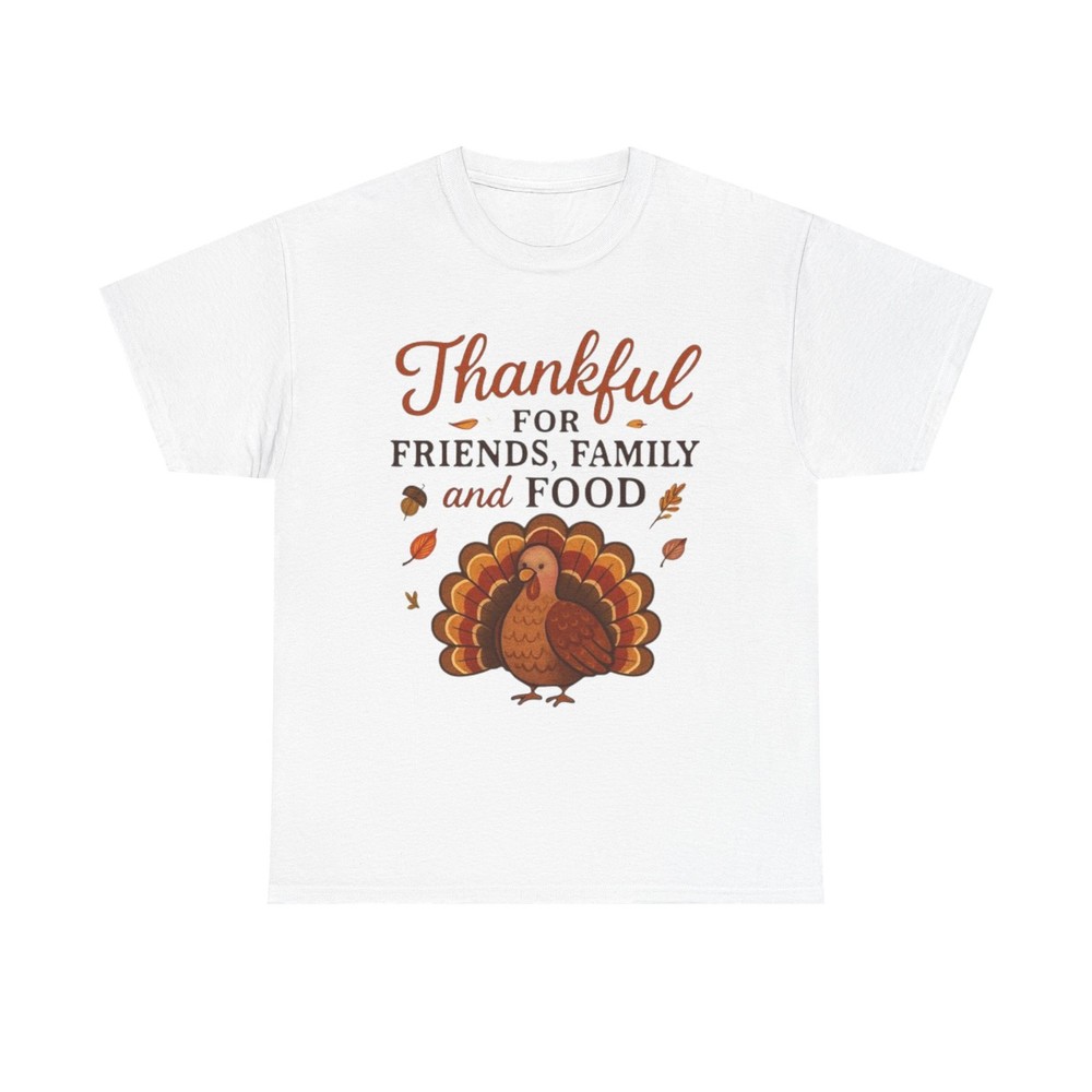Thankful for Friends, Family, and Food Tee, Thanksgiving T-Shirt, Fall […]