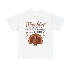 Thankful for Friends, Family, and Food Tee, Thanksgiving T-Shirt, Fall […]