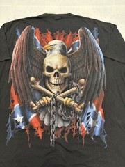 Spiral Direct Eagle Skull Graphic T-Shirt XXL Black Double Sided Gothic Biker