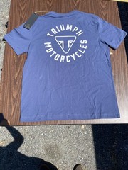 Triumph Motorcycles Triumph Newlyn T-Shirt Mens Large Powder Blue Graphic Logo