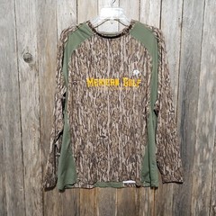 Mossy Oak L Shirt Men’s Long Sleeve Green Brown Camo Casual Outdoors