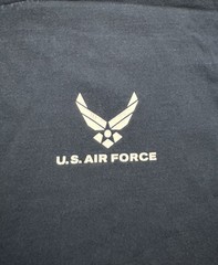 Vintage U.S. Air Force Shirt Mens Large Blue USA Murina Short Sleeve Military