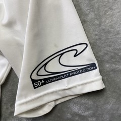 O’Neill UV Protection Rash Guard Men’s Medium White Surf Swim Shirt 50+ UPF Slim