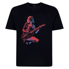 NEW IN ESPIONAGE NAVY GUITARIST TEE SHIRT T454 2XL3XL 4XL5XL6XL7XL8XL