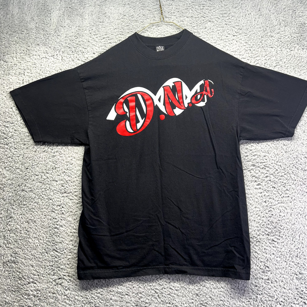 Noiz 502 100% Cotton Graphic T-Shirt Men’s Size Medium D.N.A. Black