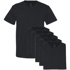 Fruit of the Loom Men’s V-Neck T-Shirts 6-Pack Sizes S, L, XL, 2X, 3X