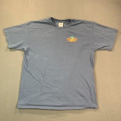 VTG Bad Ass Coffee Co Shirt Mens XL Blue Columbia SC Graphic Tee Duck Co