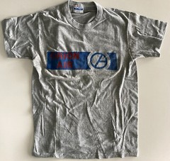 VTG 1980s ORION AIR T-SHIRT~#26~MED~GRAY~HANES~AIRLINE FOLDED IN 1989~RARE SHIRT