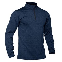 Mens Athletic Shirts Long Sleeve 1/4 Zip Lightweight Fleece Golf Active Pullover