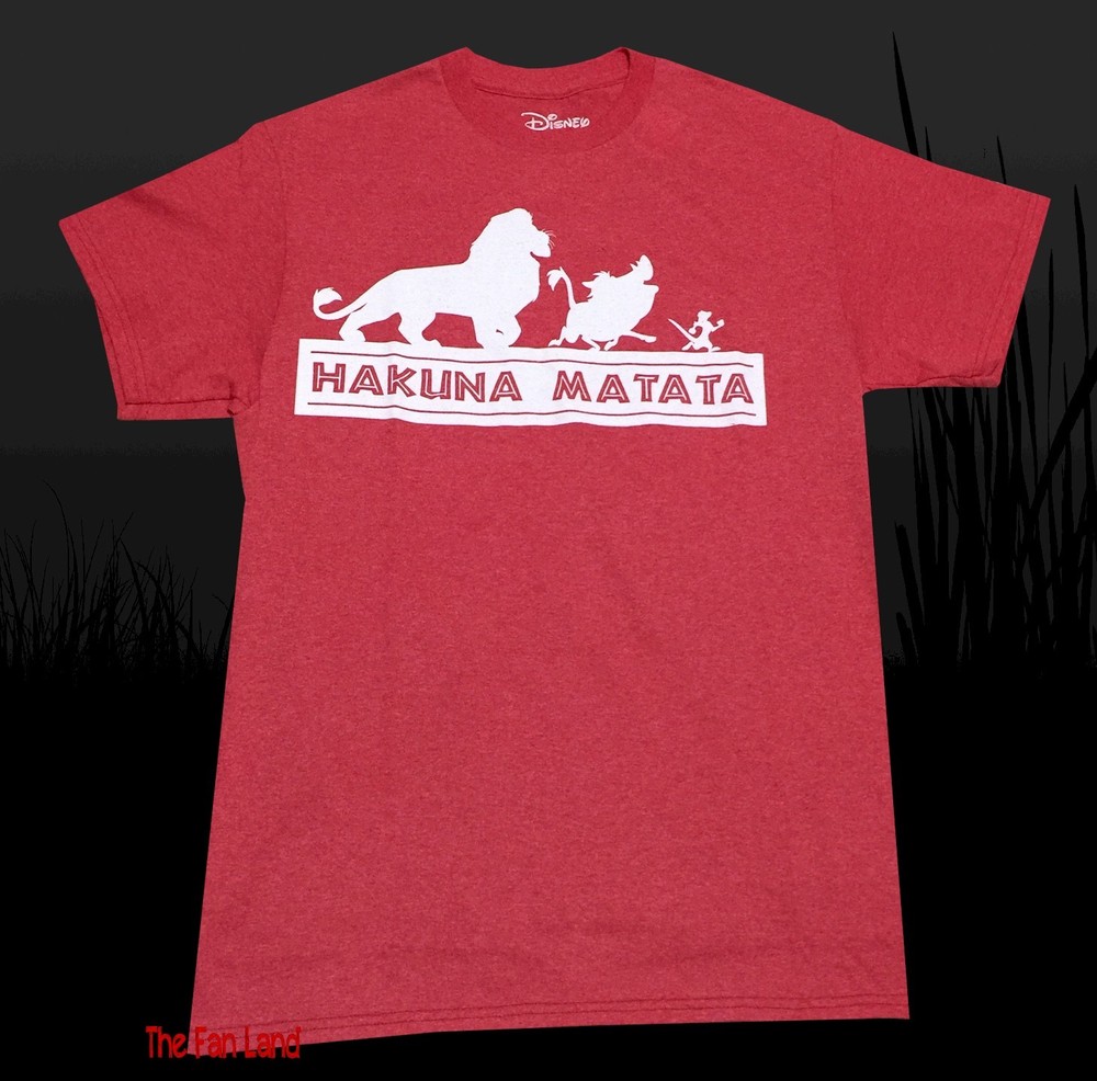 New Disney The Lion King Mufasa Simba Red Mens T-Shirt
