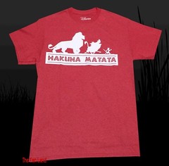 New Disney The Lion King Mufasa Simba Red Mens T-Shirt