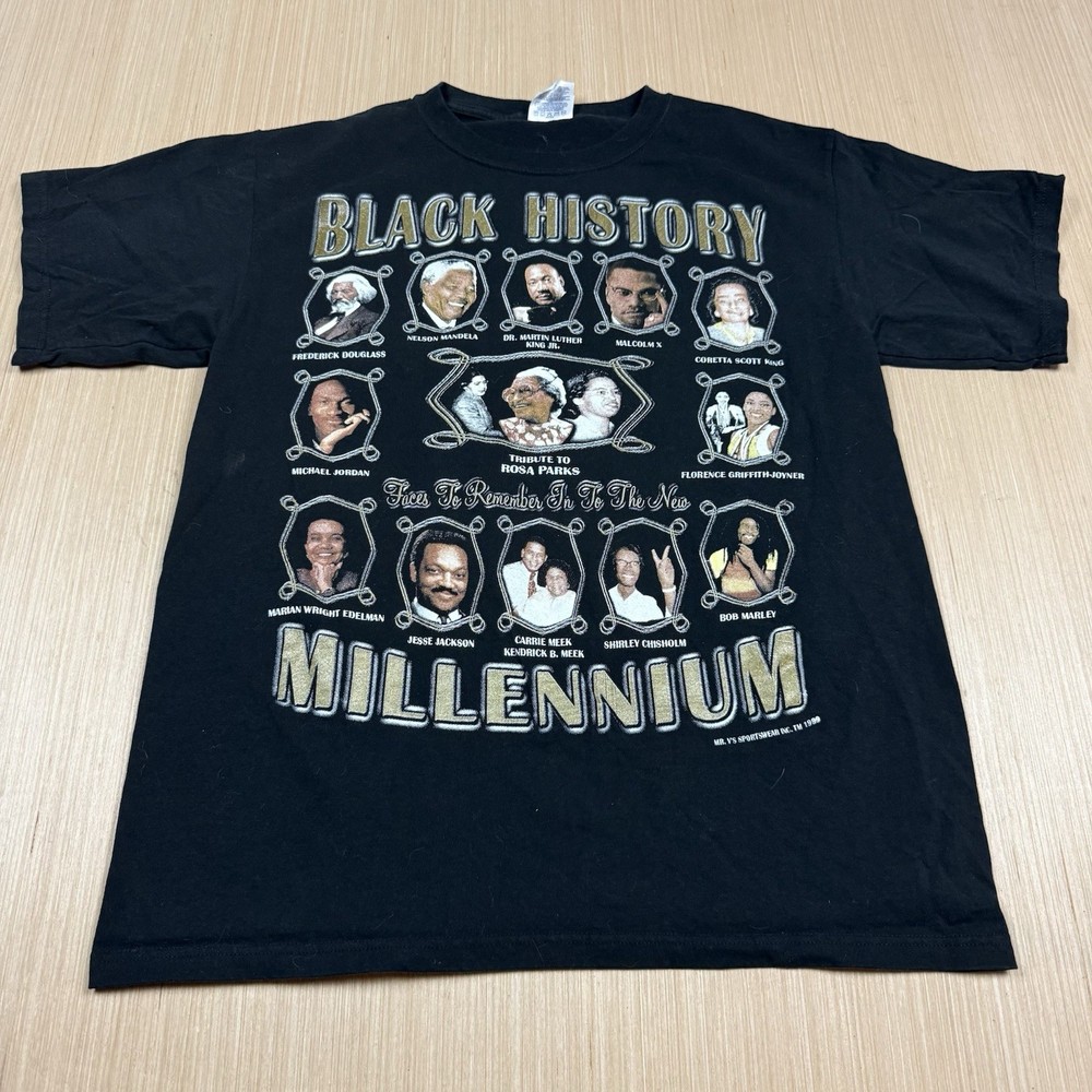 Vintage 90s Black History Family Values T Shirt Hip Hop L Rap Michael Jordan