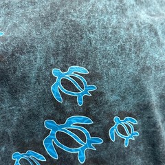 Blue Hawaiian Sea Turtle Motif Graphic T-Shirt Size XL Men’s Casual Summer Beach