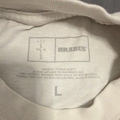 Cactus Jack x Brabus Men’s White Graphic Logo Crew Neck T-Shirt Size L
