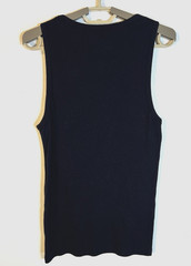 SQUIDHAUS Men’s Large Black Stretch Cotton Ribbed Scoop Neck Tank Top