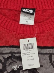 Star Wars Carbon Gift Red Christmas Sweater Sz XL Han Solo Boba Jabba NWT
