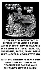 HELL RAISER OLD SCHOOL HOT RAT ROD OUTLAW CAR CLUB BIKER SKULL FLAMES T-SHIRT 48